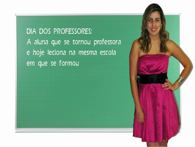 Camile se formou em 2003 na escola Deputado Cesar Costa, onde hoje d aulas