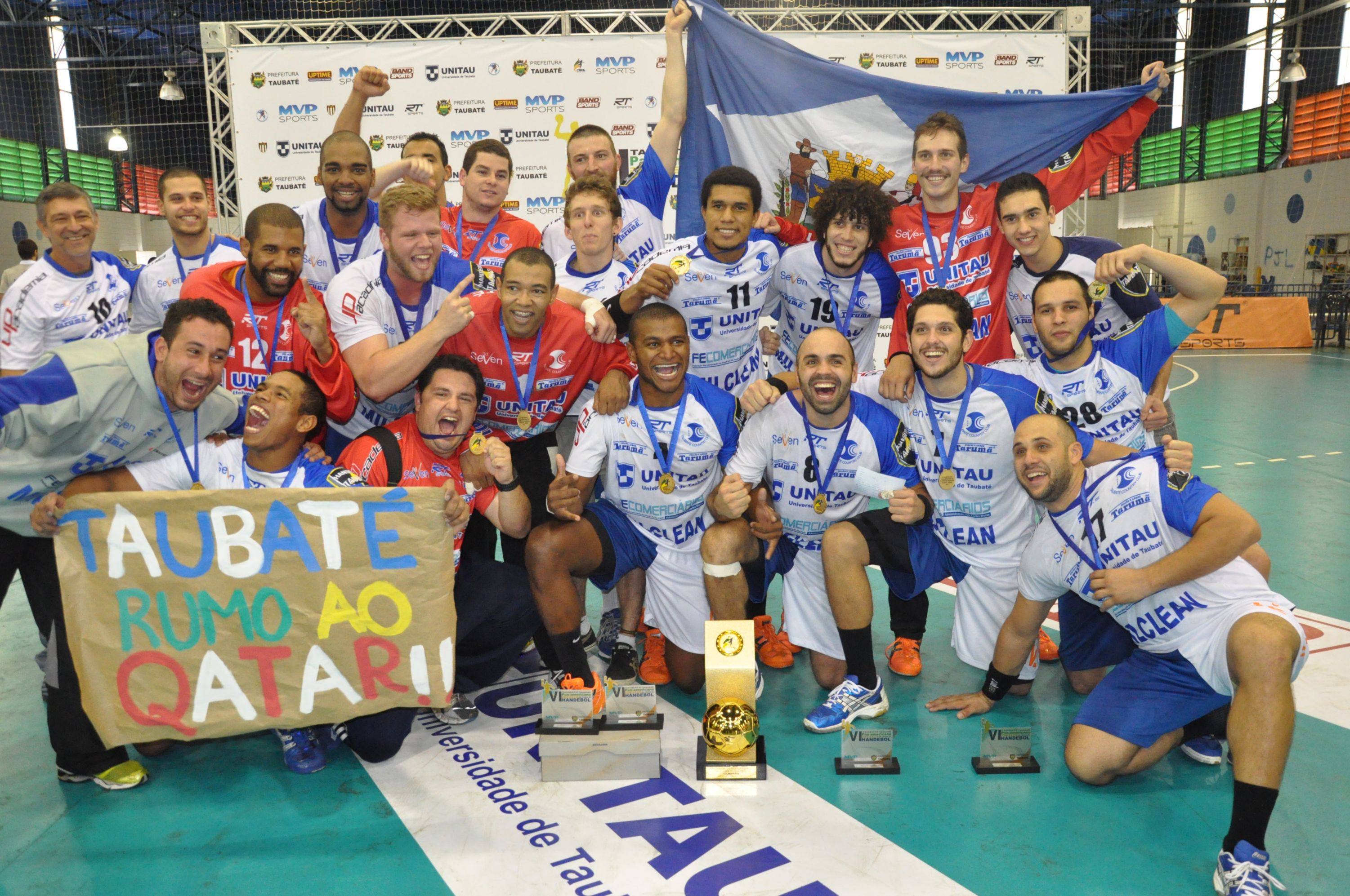 Handebol Taubat se sagrou campeo do Pan-americano de clubes e conquistou vaga para disputar o mundial - Foto reproduo: Prefeitura de Taubat