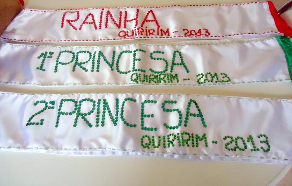 Faixas da corte de 2013 j� est�o prontas a espera das escolhidas - Foto: Acervo Preta Val�rio