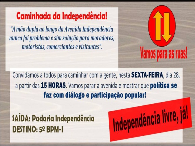 Convite para a manifesta��o foi veiculado nas redes sociais