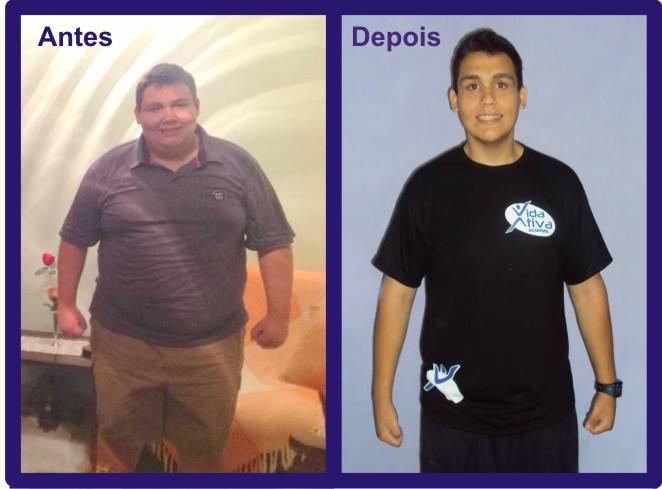 Mudan�a de vida: Jeferson pergeu 63kg em 6 meses - Foto: Acervo Jeferson Charleaux